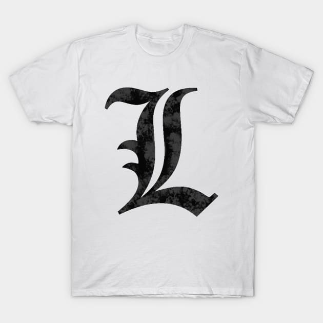 L- Death Note T-Shirt by Rebellion10